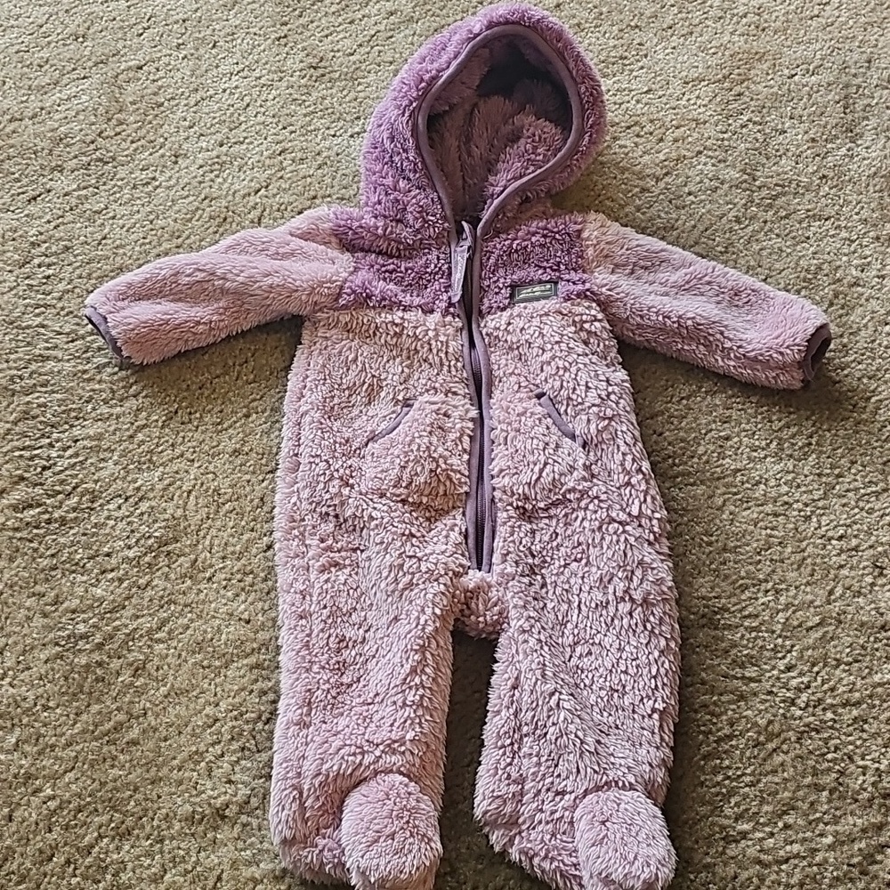 Eddie Bauer Fleece Onesie Lavender 0 3 Months